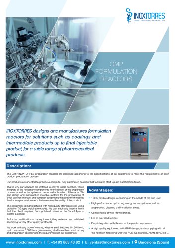 GMP FORMULATION REACTORS