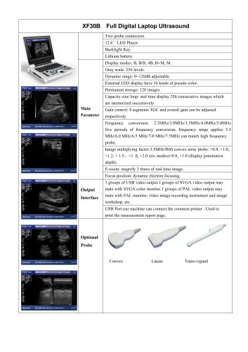 XF30B notebook B/W ultrasound scanner