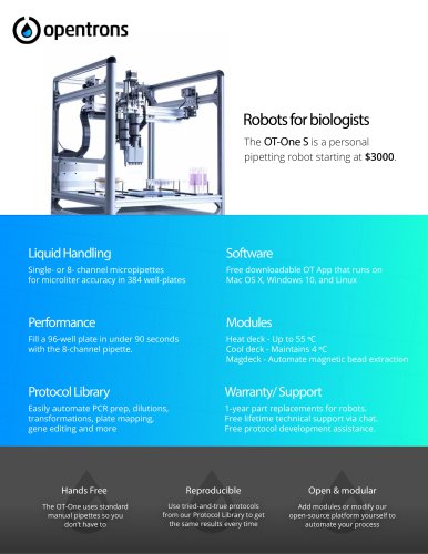 Robots for biologists