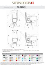 Pleion X podiatry chair - technical sheet