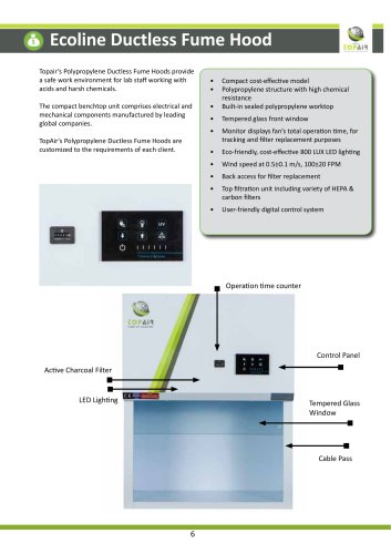 ECOLINE DUCTLESS FUME HOOD