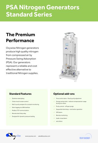 PSA Nitrogen Generators Standard Series