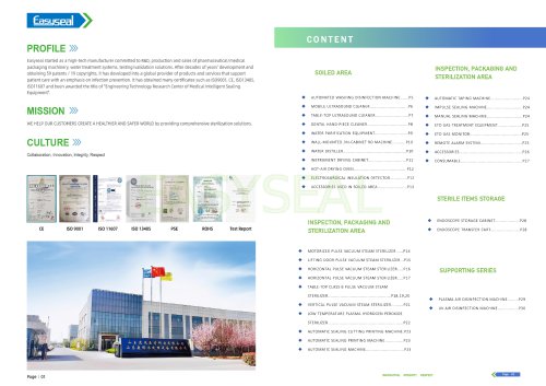  EF121 SEALER / EASYSEAL CSSD Solution