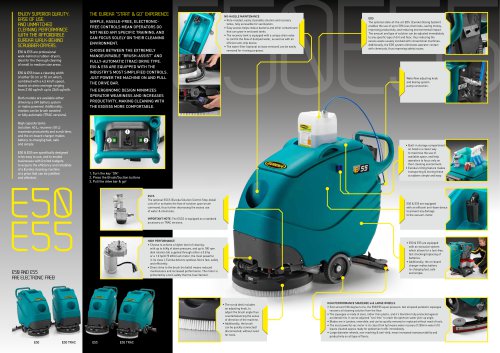 E50/E55 Walk-behind scrubber-dryer