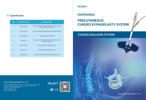 DISPOSABLE PERCUTANEOUS CURVED KYPHOPLASTY SYSTEM