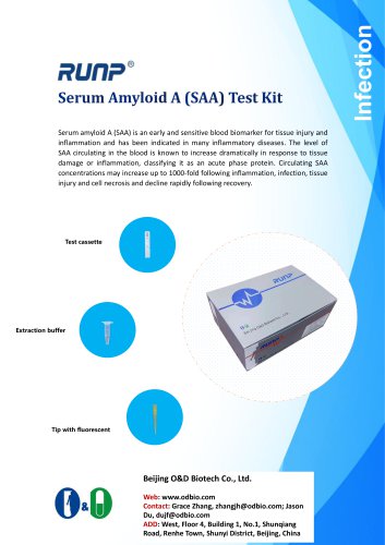 Serum Amyloid A (SAA) Test Kit (FIA) 00022C