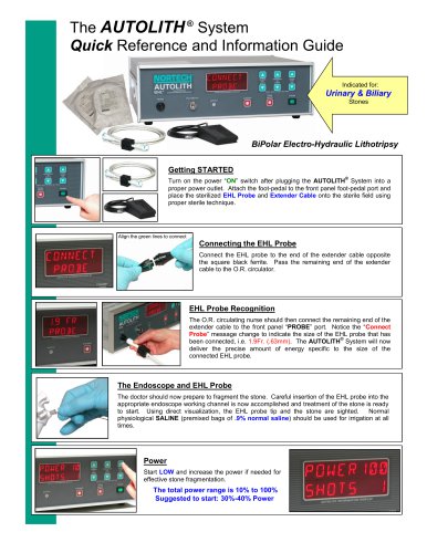 AUTOLITH® (Legacy) Quick Reference Guide