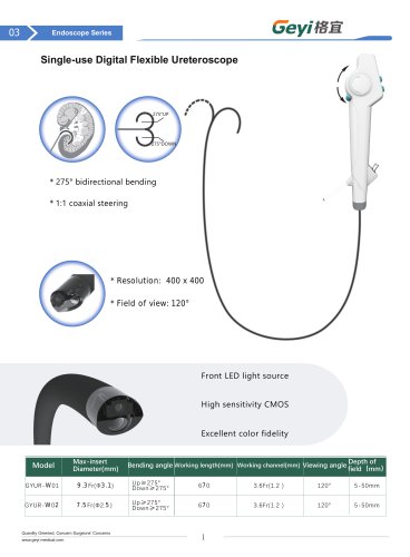 Geyi single use flexible endoscope & Image Processor