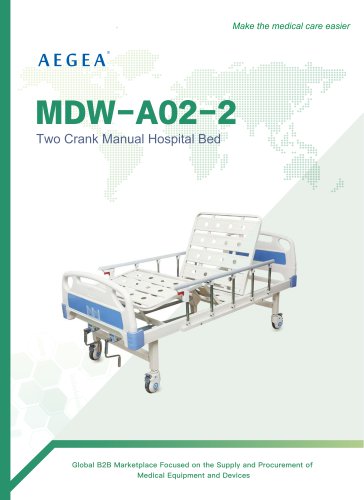 MDW-A02-2 Two Crank Patient 2-Function Manual Bed