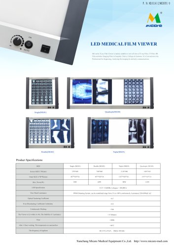MG01, MG02, MG03, MG04 LED medical film viewer catalog M202412MGXRY0 