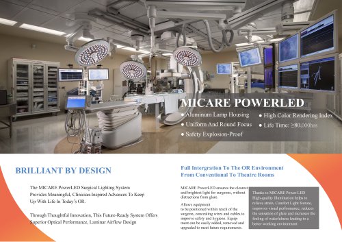 POWER series LED surgical light Catalog