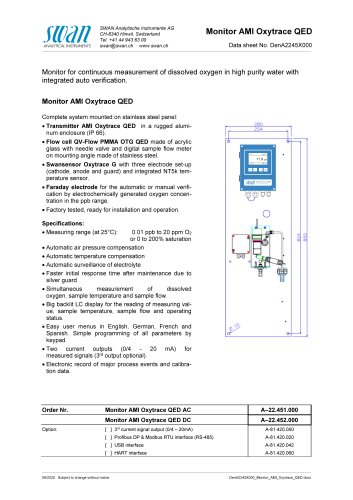 Monitor AMI Oxytrace QED