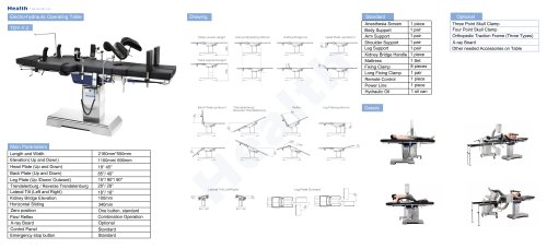 Catalog Electro-Hydraulic Operating Table TDY-Y-2