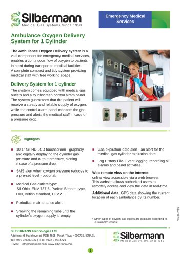 AMBULANCE OXYGEN DELIVERY SYSTEM - 1 source