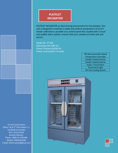 PLATELET INCUBATOR