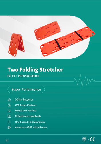 FG-E1-I  Two Folding Stretcher