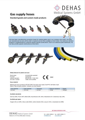 Gas supply hoses