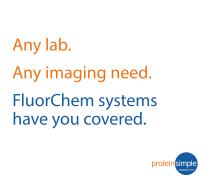 Any lab. Any imaging need. FluorChem systems have you covered