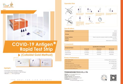 COVID-19 Antigen Rapid Test Strip