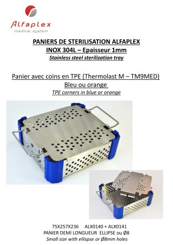 STAINLESS STEEL STERILIZATION TRAY