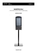 SANETIQ Mini - Hand sanitizer temperature detection digital signage - Manual Guide / Documentation