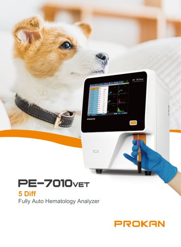 PE-7100Vet veterinary , Pets,  5-part, full automatic hematology, flow cytometry ,