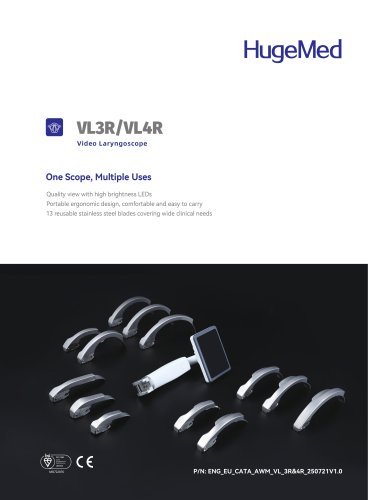HugeMed VL3R/4R Video Laryngoscope