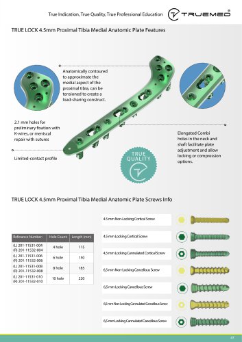 TRUE LOCK 4.5mm Proximal Tibia Medial