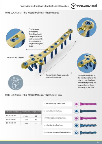 TRUE LOCK Distal Tibia Medial Malleolar