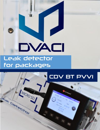 CDV BT PVVI Leak Test for Packaging