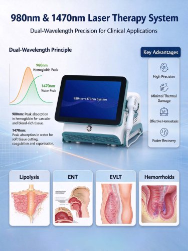 Lipolysis 980nm+1470nm Surgical laser VL980 Max 