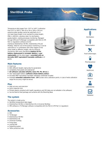 SterilDisk Probe data sheet