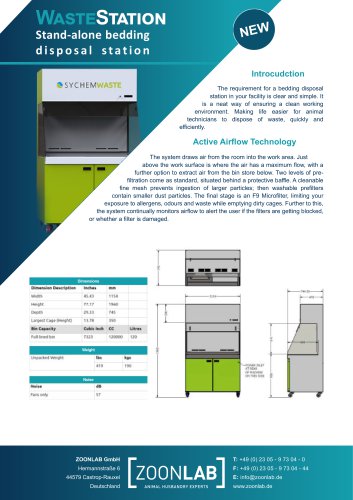 WasteStation Stand-alone bedding disposal station