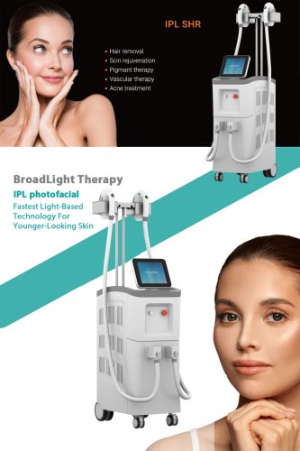 Professional IPL laser hair removal machine. IPL laser photofacial. IPL SHR laser.