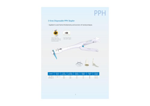 3-lines Disposable PPH Stapler