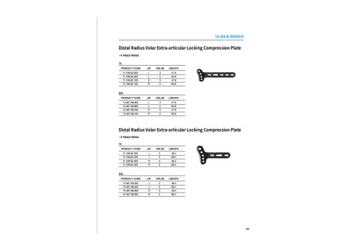 Distal Radius Volar Extra-articular Locking Compression Plate
