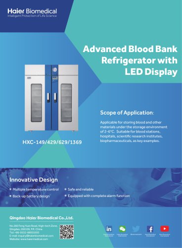 Advanced Blood Bank Refrigerator with LED Display