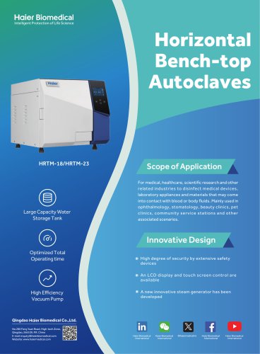 Horizontal Bench-top Autoclave HRTM-18/23