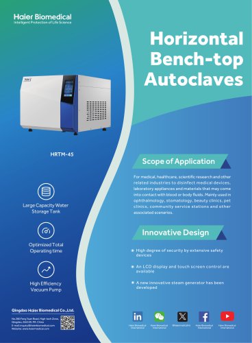 Horizontal Bench-top Autoclave HRTM-45