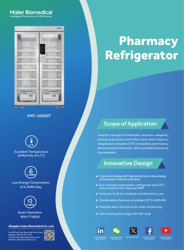 Pharmacy Refrigerator HYC-1030GT