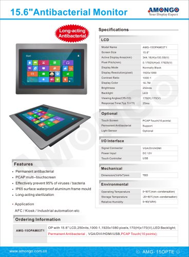 Amongo 15.6"Antibacterial Monitor