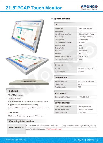 Amongo 21.5"PCAP Touch Monitor