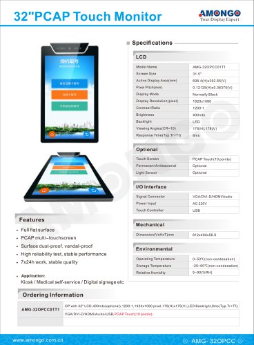 Amongo 32"PCAP Touch Monitor