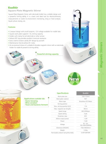 EcoStir Square Plate Magnetic Stirrer