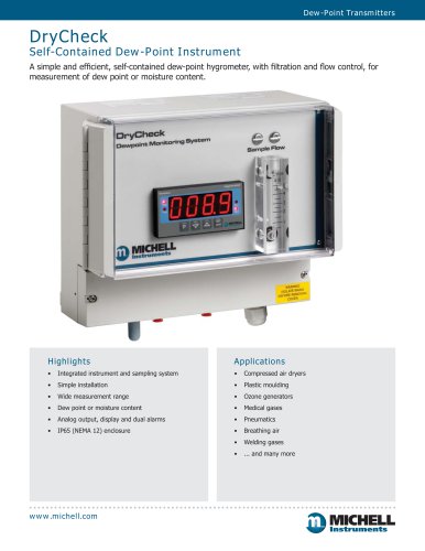 DryCheck Self-Contained Dew-Point Instrument