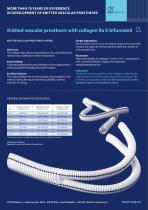 Knitted vascular prosthesis with collagen_bifurcated