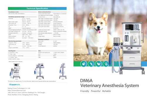 Small animal anesthesia workstation DM6A