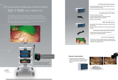 Dajing 4k fluorescence endoscopy camera DEC F3840