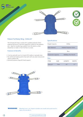 Patient Full Body Sling CGSL227