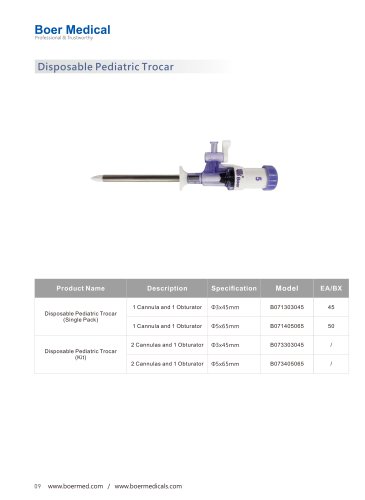 Disposable Pediatric Trocar